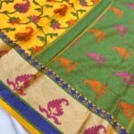 Gold Cotton Silk Jari Border Alfi Resham Pallu Patola Handloom Banarasi Saree