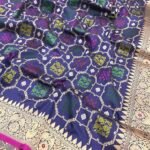 Nevi Blue Khaddi Handwoven Traditional Banarasi Silk Saree