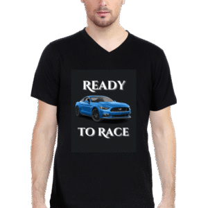Premium V Neck Cotton T-Shirt / Ready to Race