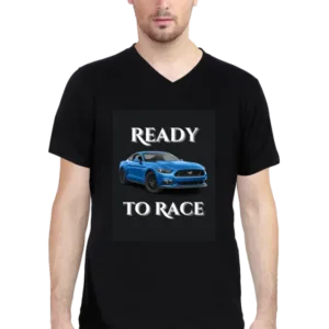 Premium V Neck Cotton T-Shirt / Ready to Race