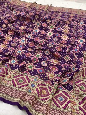 Georgette Tilfi Bandhani Saree