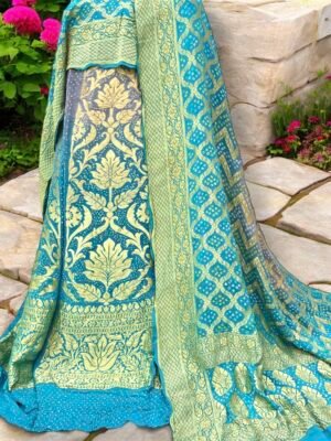 Khaddi Georgette Bandhani Lehenga