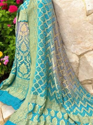 Khaddi Georgette Bandhani Lehenga