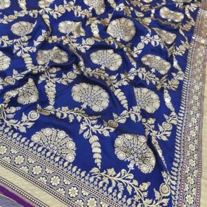 Royal Royal Blue Banarasi Handwoven Katan Silk Saree