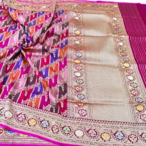 Royal Rani Banarasi Rangkat Handwoven Katan Silk Saree