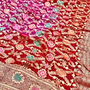 Georgette Meena Bandhani Saree