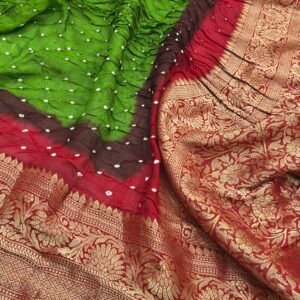 Royal Bandhani Soft Silk Zari Saree
