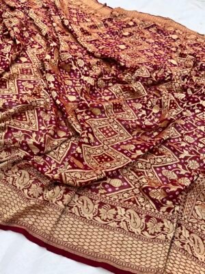 Banarasi Georgette Bandhani Saree