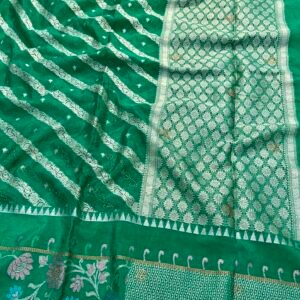 Royal Rama Green Banarasi Silk Saree