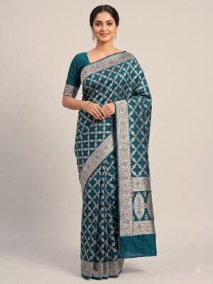 Viscose Soft Silk Jaal Saree