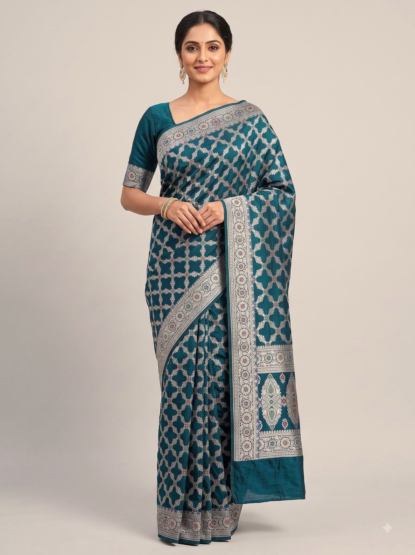 Viscose Soft Silk Jaal Saree