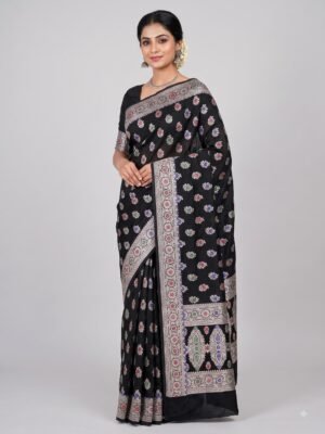 Banarasi Handloom Viscose Soft Silk Saree