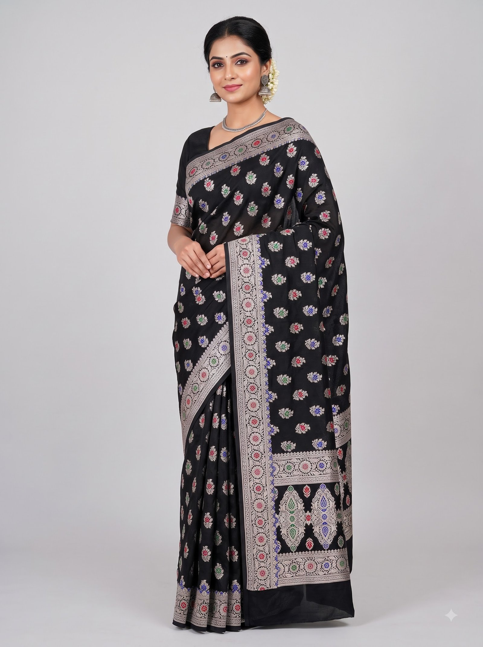 Banarasi Handloom Viscose Soft Silk Saree