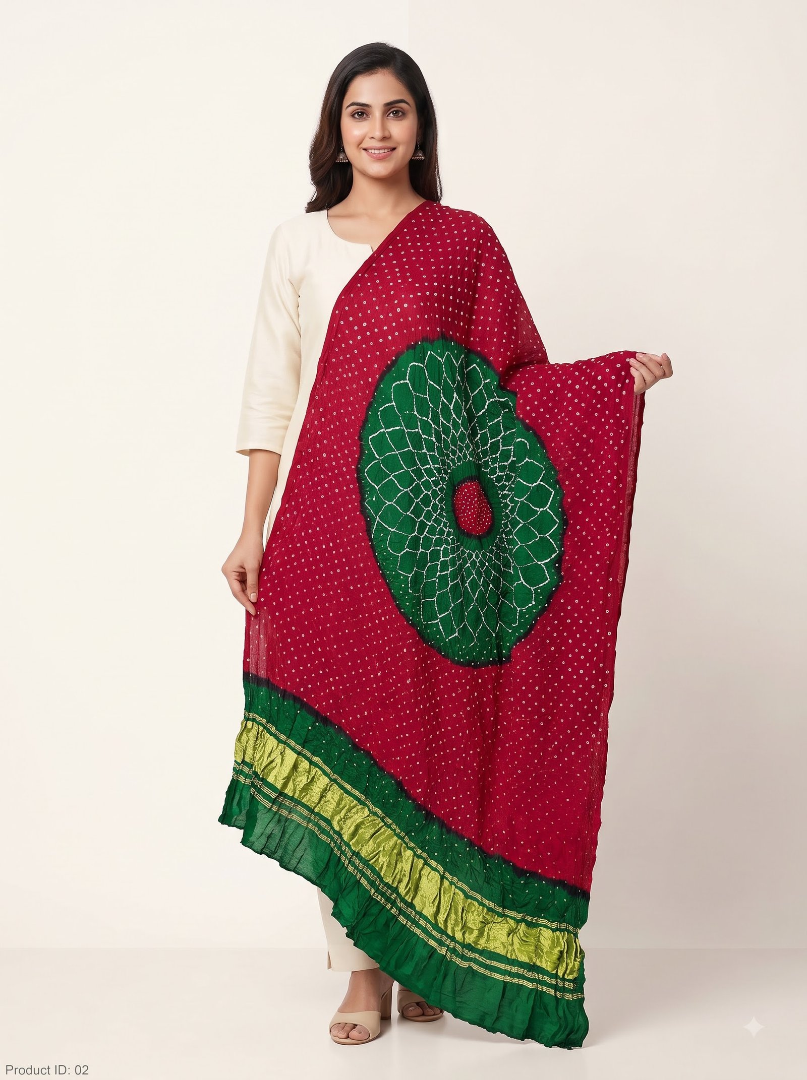 Gajji Silk Bandhani Dupatta