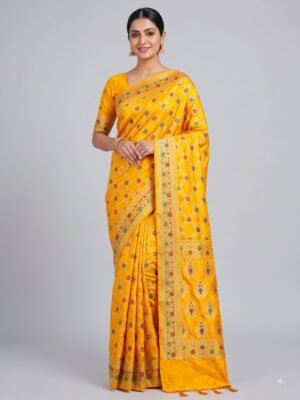 Banarasi Dupion Silk Jaal Saree