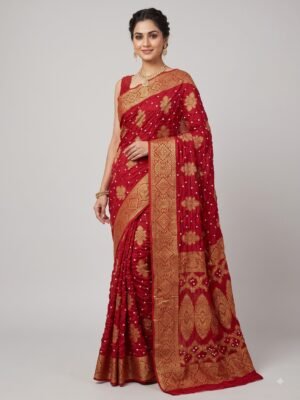 Silk Zari Bota Banarasi Saree